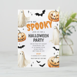 Convite de Festa de Fantasia de Halloween Tema Fan
