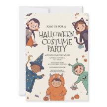 Convite de festa de fantasias de Halloween para cr