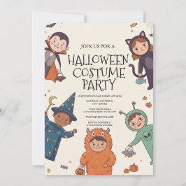 Convite de festa de fantasias de Halloween para cr