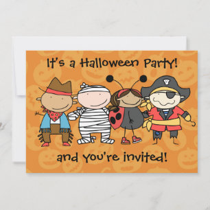 Convite de Festa de Fantasias de Halloween para Cr