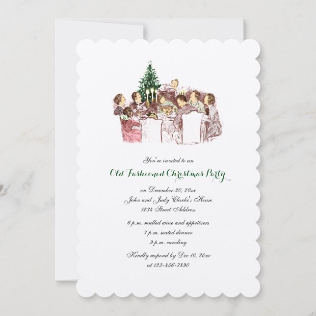 Convite de Festa de Feriado de Janto de natais vin (Frente)