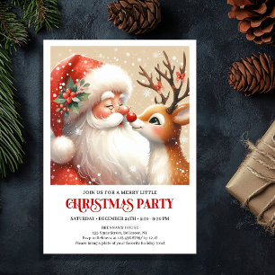 Convite de Festa de Férias Festivas de Papai Noel