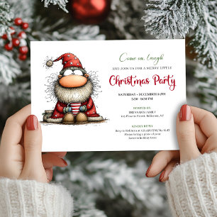 Convite de Festa de Fim de Ano com Papai Noel Capr