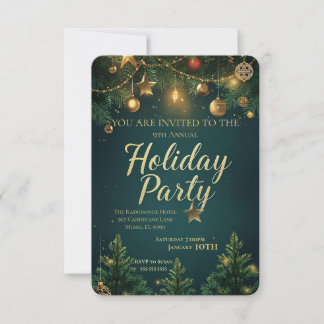 Convite de Festa de Fim de Ano Elegante