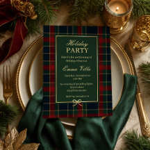 Convite de Festa de Fim de Ano Elegante, Verde Clá