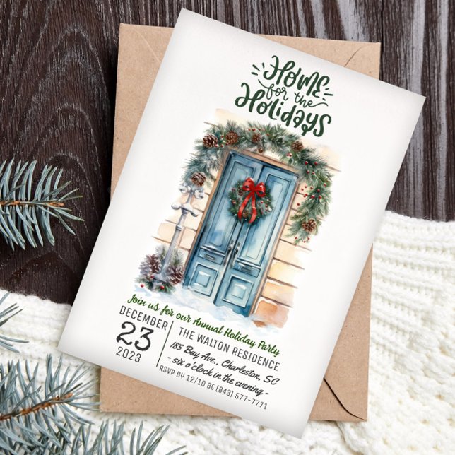 Convite de Festa de Fim de Ano em Casa (Criador carregado)