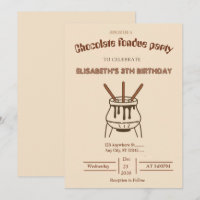 Convite de Festa de Fondue para Amantes de Chocola