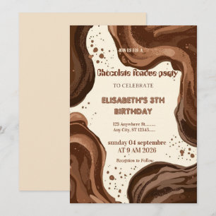 Convite de Festa de Fondue para Amantes de Chocola