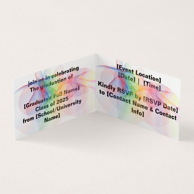 Convite de festa de formatura (Interior)