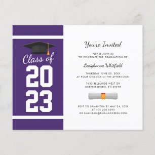 Convite de Festa de Formatura 2026 Roxo Elegante