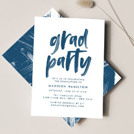 Convite de Festa de Formatura | Abstract Navy
