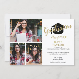 Convite de Festa de Formatura com Colagem de Fotos