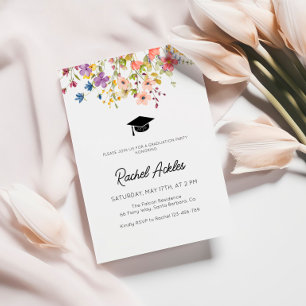 Convite de Festa de Formatura com Flores Silvestre