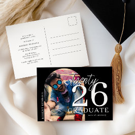 Convite de festa de formatura com foto arqueada
