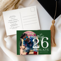 Convite de festa de formatura com foto arqueada