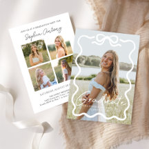 Convite de festa de formatura com foto de arco mod