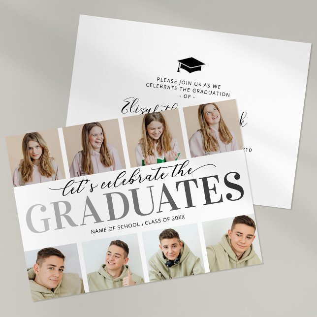 Convite de Festa de Formatura com Foto de Dois For (Criador carregado)