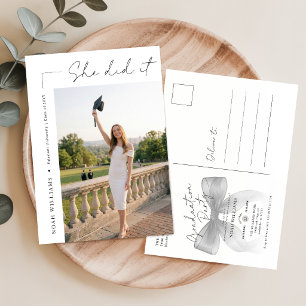 Convite de Festa de Formatura com Foto de Lindo La