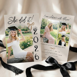 Convite de Festa de Formatura com Foto em Arco
