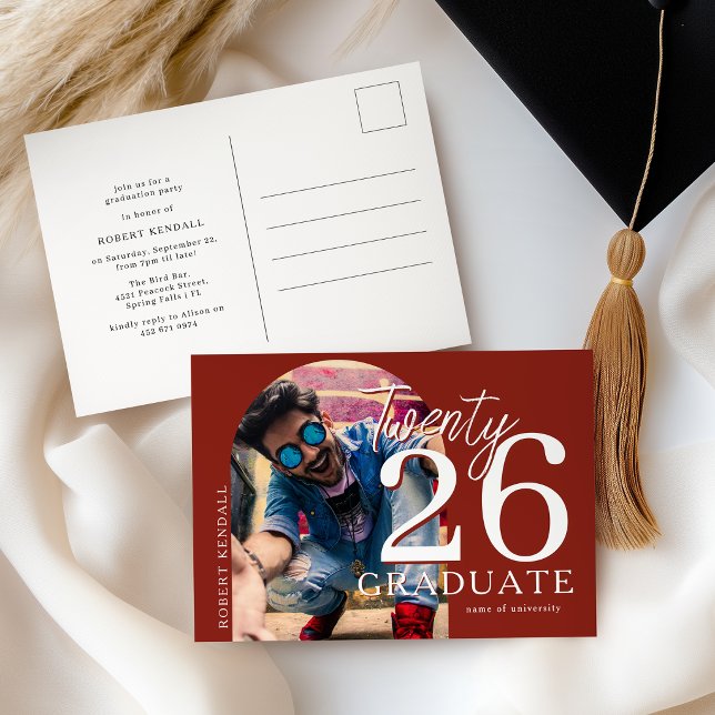 Convite de Festa de Formatura com Foto em Arco (Criador carregado)