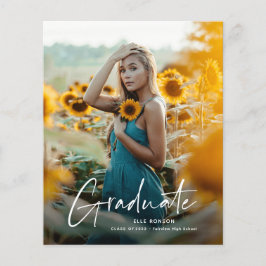 Convite de festa de formatura com foto Script Budg