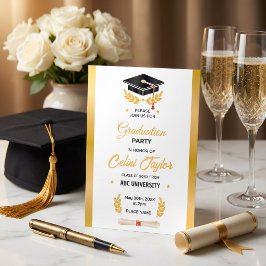 Convite de Festa de Formatura com Gradiente Desenh