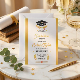Convite de Festa de Formatura com Gradiente Desenh