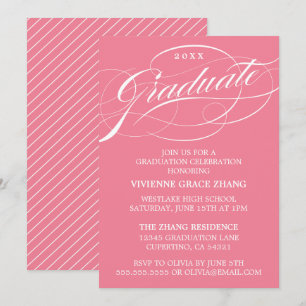 CONVITE DE FESTA DE FORMATURA COM LETRA ELEGANTE E