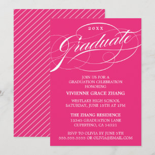 CONVITE DE FESTA DE FORMATURA COM LETRA ELEGANTES