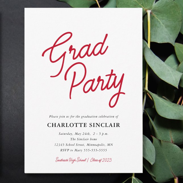 Convite de Festa de Formatura com Orçamento Simple (Criador carregado)