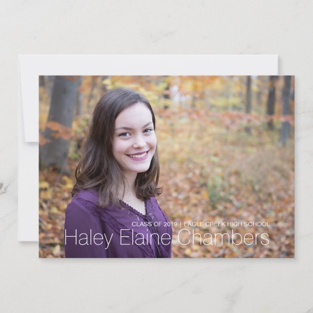 Convite de Festa de formatura de Fotografias Minim (Frente)