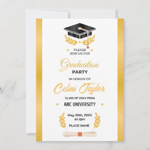 Convite de Festa de formatura de Gradiente desenha