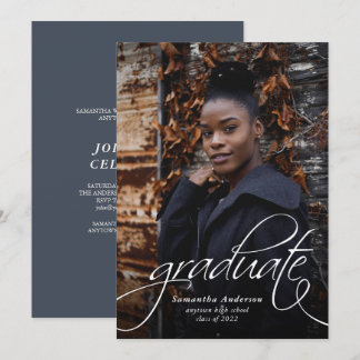 Convite de Festa de formatura de Script Clássico