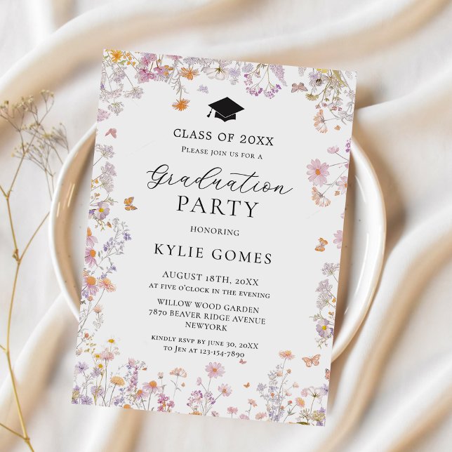 Convite de Festa de Formatura do Jardim de Flores  (Criador carregado)