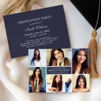 Convite de Festa de Formatura Elegante à Meia-Noit