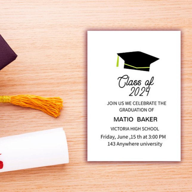 Convite de Festa de Formatura Elegante da Faculdad (Criador carregado)