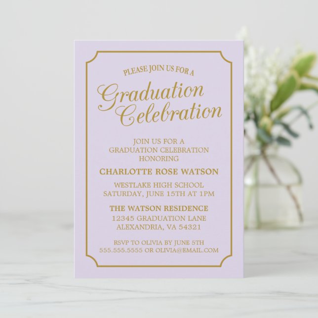 CONVITE DE FESTA DE FORMATURA ELEGANTE DE CÓPIA CL (Em pé/Frente)