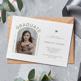 Convite de festa de formatura elegante minimalista