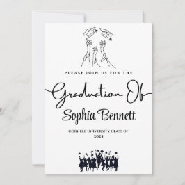 Convite de Festa de formatura Elegante Personalizá