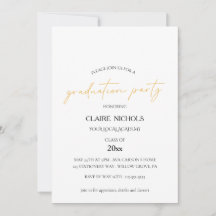 Convite de Festa de Formatura em Script Moderno