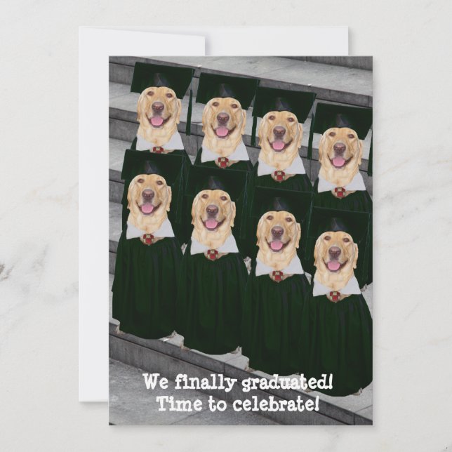 Convite de Festa de formatura Engraçado Personaliz (Frente)