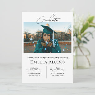 Convite de Festa de Formatura, Foto Moderna de Gra