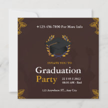 Convite de festa de formatura para classe
