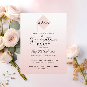 Convite de festa de formatura rosa blush cap 2026