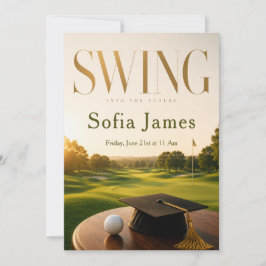 Convite de Festa de Formatura Tema Golfe