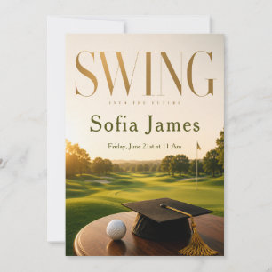 Convite de Festa de Formatura Tema Golfe