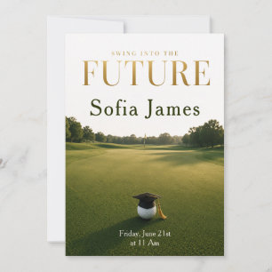 Convite de Festa de Formatura Tema Golfe