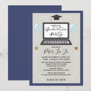 Convite de Festa de Formatura Virtual Masculina