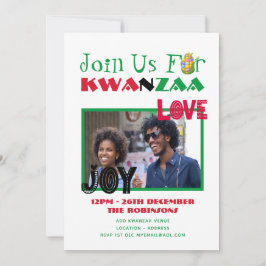 Convite de festa de foto moderna KWANZAA 7 velas