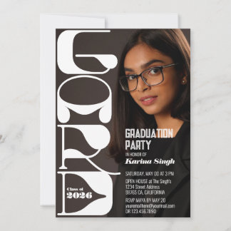 Convite de Festa de Fotos de Formatura – Moderno e